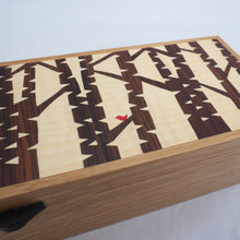 Load image into Gallery viewer, Silver Birch Wooden Watch and Jewellery Box