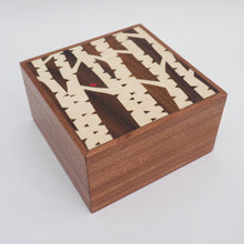 Load image into Gallery viewer, Large Silver Birch Sapele Trinket Box (Dark)