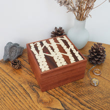 Load image into Gallery viewer, Large Silver Birch Sapele Trinket Box (Dark)