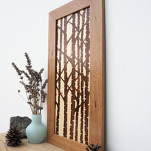 Load image into Gallery viewer, Silver Birch Trees Marquetry Wall Hanging
