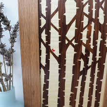 Load image into Gallery viewer, Silver Birch Trees Marquetry Wall Hanging