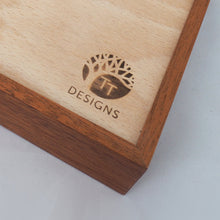 Load image into Gallery viewer, TT Designs Branding on wooden jewellery box