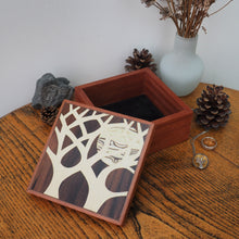 Load image into Gallery viewer, Tree and Moon Wooden Trinket Box