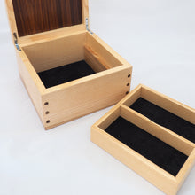 Load image into Gallery viewer, open wooden jewellery box