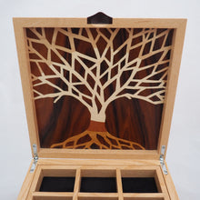 Load image into Gallery viewer, open wooden jewellery box
