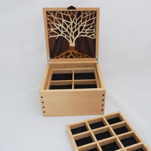 Load image into Gallery viewer, open wooden jewellery box