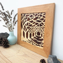 Load image into Gallery viewer, Tree Tunnel Silhouette Marquetry Wall Hanging