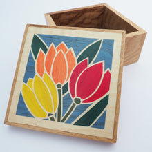 Load image into Gallery viewer, Tulips Wooden Trinket Box