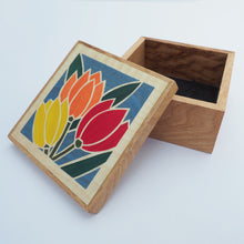 Load image into Gallery viewer, Tulips Wooden Trinket Box