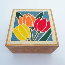 Load image into Gallery viewer, Tulips Wooden Trinket Box