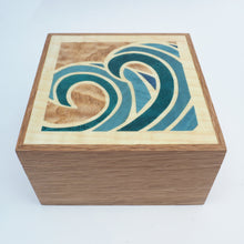 Load image into Gallery viewer, Turquoise Waves Wooden Trinket Box