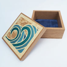Load image into Gallery viewer, Turquoise Waves Wooden Trinket Box