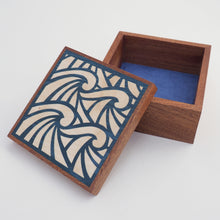 Load image into Gallery viewer, Blue Waves Wooden Trinket Box