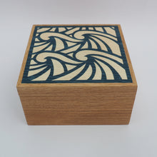 Load image into Gallery viewer, Blue Waves Wooden Trinket Box