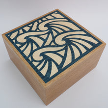 Load image into Gallery viewer, Blue Waves Wooden Trinket Box