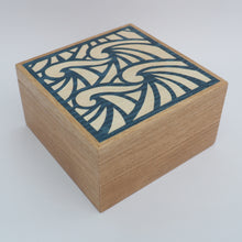 Load image into Gallery viewer, Blue Waves Wooden Trinket Box