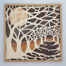 Load image into Gallery viewer, 'Evening Walk' Large Marquetry Wall Art