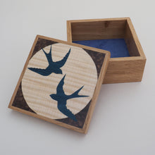 Load image into Gallery viewer, Swallows Marquetry Trinket Box
