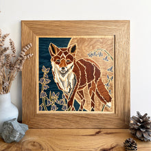 Load image into Gallery viewer, Fox Marquetry Wall Hanging
