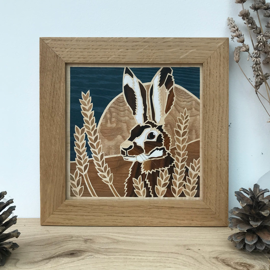 Hare Marquetry Wall Hanging