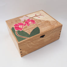 Load image into Gallery viewer, Pink Orchids Large Jewellery Box
