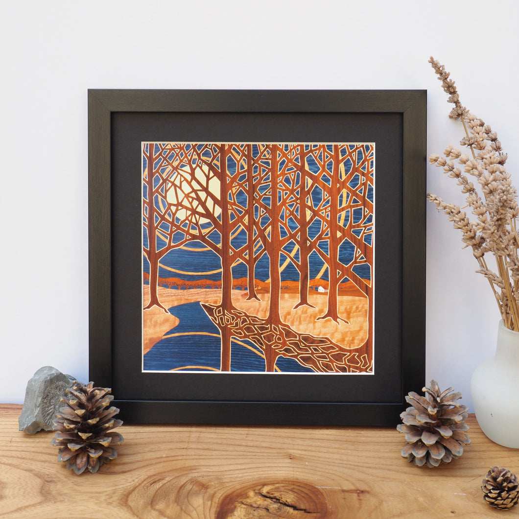 'Moonlit River Reflections' Framed Giclee Print