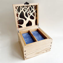 Load image into Gallery viewer, Moonlit Trees Small Wooden Ash Jewellery Box
