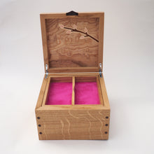 Load image into Gallery viewer, Pink Orchids Small Wooden Jewellery Box
