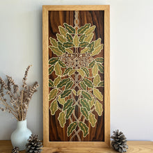 Load image into Gallery viewer, The Green Man Original Marquetry Wall Hanging
