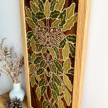Load image into Gallery viewer, The Green Man Original Marquetry Wall Hanging
