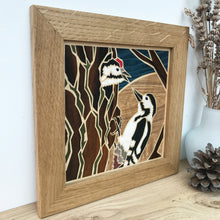 Load image into Gallery viewer, Woodpecker Marquetry Wall Hanging
