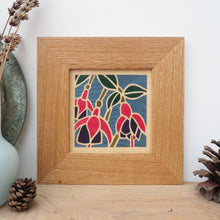 Load image into Gallery viewer, Fuchsia Flower Marquetry Wall Hanging
