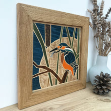 Load image into Gallery viewer, Kingfisher Marquetry Wall Hanging
