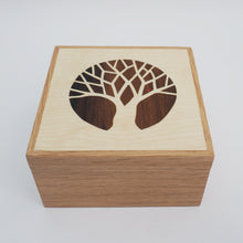 Load image into Gallery viewer, Little Bird in Tree (Light) Wooden Trinket Box

