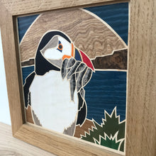 Load image into Gallery viewer, Puffin Marquetry Wall Hanging
