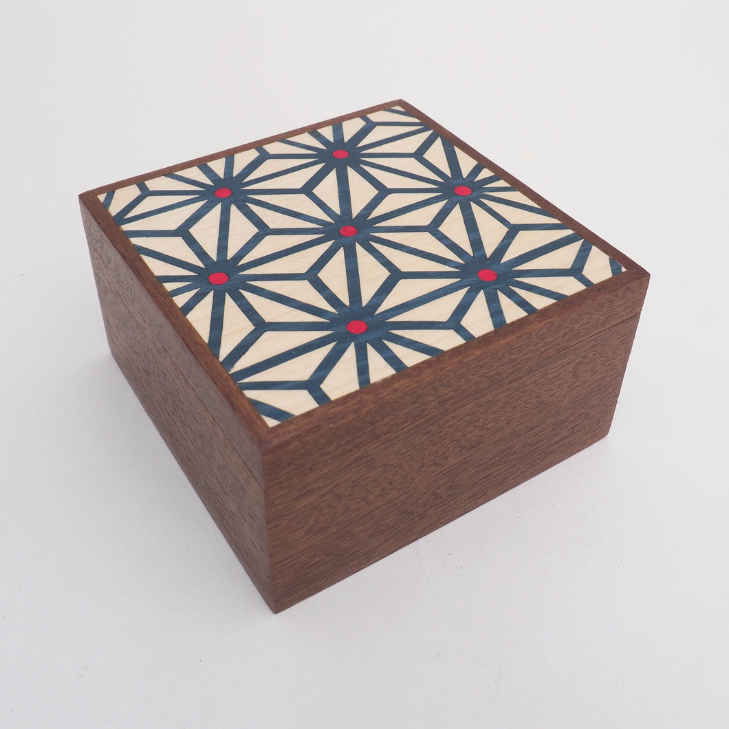 Asanoha Pattern Sapele Trinket Box