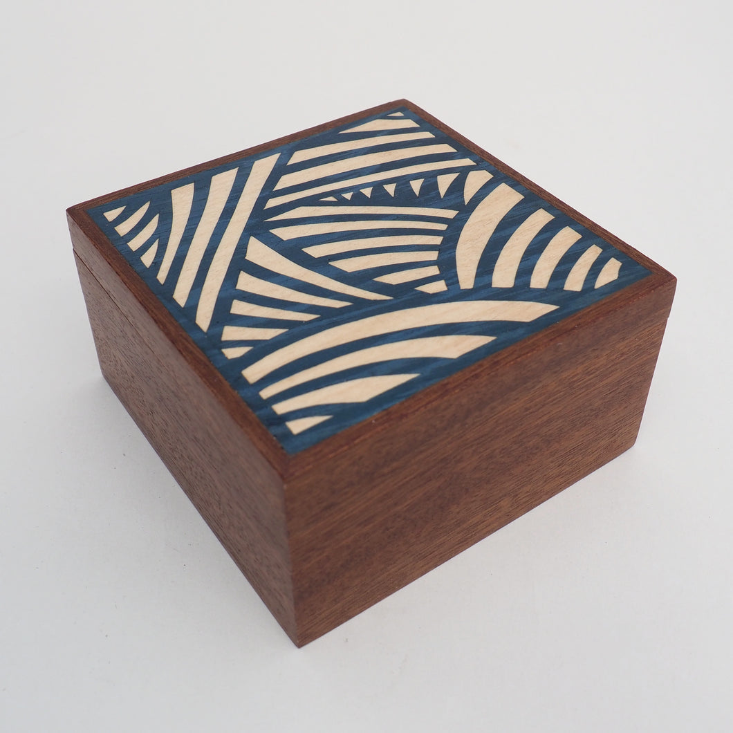 Japanese inspired Pattern Sapele Trinket Box