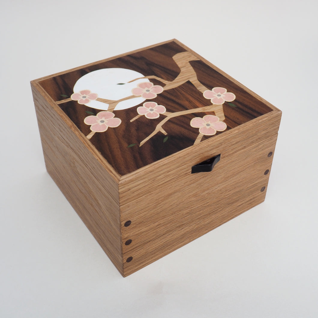 Cherry Blossom Small Wooden Jewellery Box