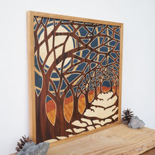 Load image into Gallery viewer, &#39;Midnight Journey&#39; Large Marquetry Wall Art
