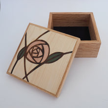 Load image into Gallery viewer, Mackintosh Rose Marquetry Trinket Box (Light)

