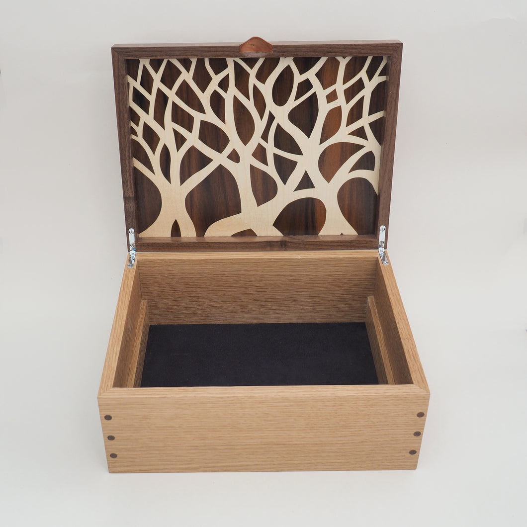 Moonlit Trees Large Wooden Jewellery Box