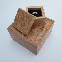 Load image into Gallery viewer, little red bird wooden trinket and ring box
