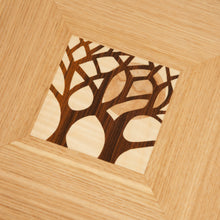 Load image into Gallery viewer, marquetry trees oak coffee table
