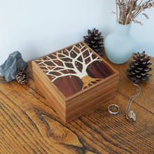 Load image into Gallery viewer, Tree of Life (dark) Wooden Trinket Box
