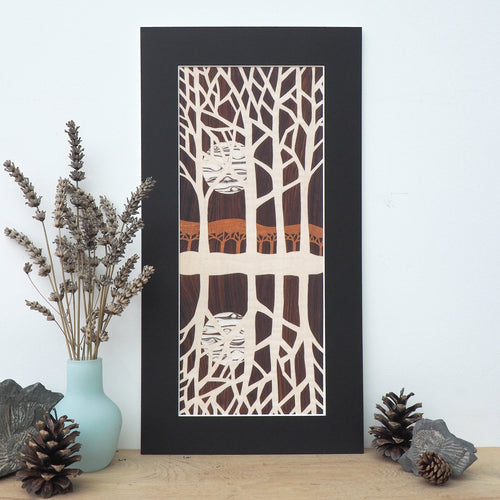 Winter Trees Reflection Giclee Print