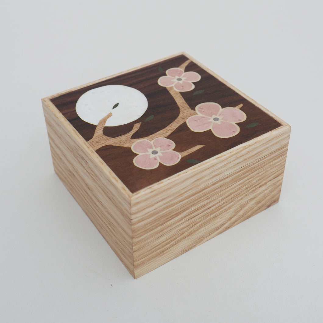 Cherry Blossom Wooden Trinket Box