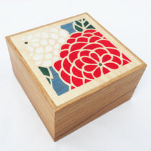 Load image into Gallery viewer, chrysanthemum marquetry wooden trinket box
