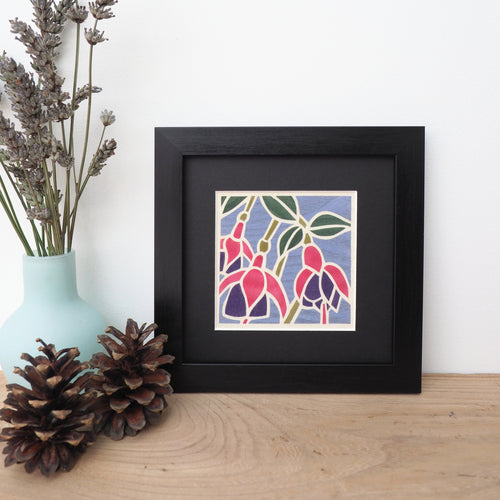 framed fuchsia giclee print
