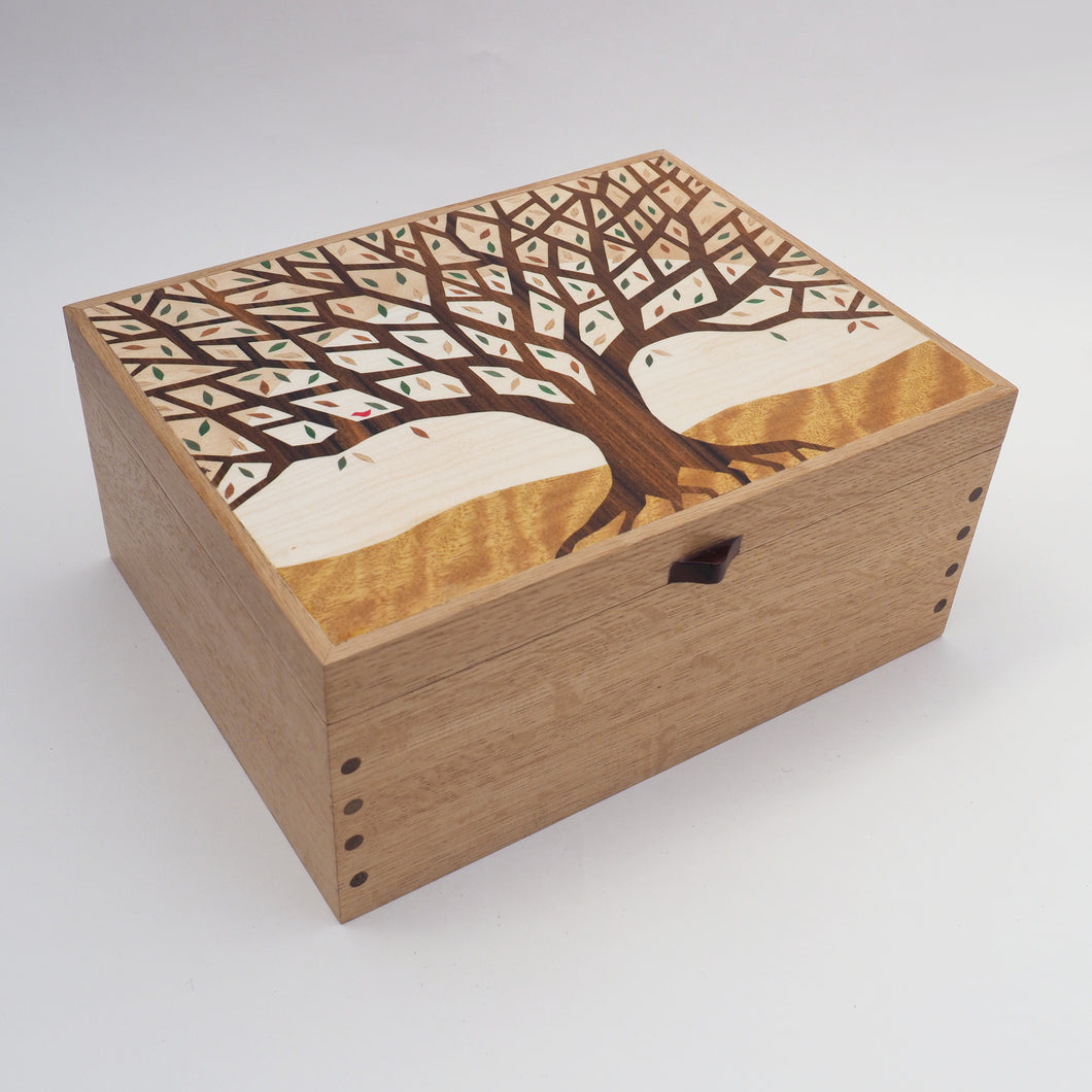 Tree of Life with Little Bird Large Jewellery Box