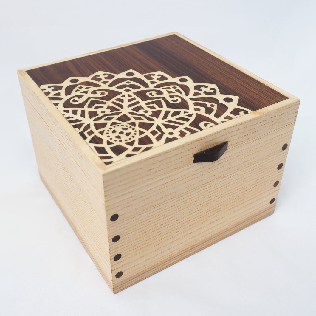 Small Mandala Wooden Jewellery Box